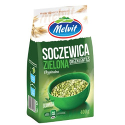 MELVIT Soczewica zielona 12x400g